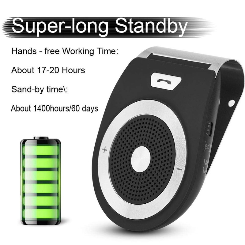 Bluetooth Car Kit Speakerphone,- Bluetooth Visor Clip Speakerphone Connect 2