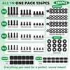 LuKaiSen 136Pcs Universal TV Mounting Hardware Screws Kit Set M4-M8