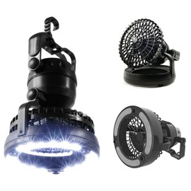 LED Lantern, 2 in 1 Battery Powered Fan and Lantern by Wakeman Outdoors (Portable Fan)