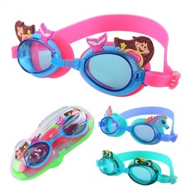 Kids Swimming Goggles for Pool & Water Play Premium LF589 New Dinosaur [Ear Box] 3ea