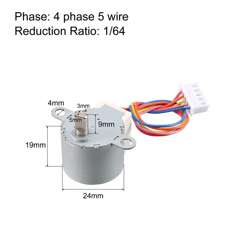 sourcing map 2pcs 24BYJ48 DC 5V Reduction Stepper Motor 4