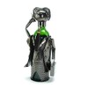 WINE BODIES Business Man Metal Wine Bottle Holder, Charcoal