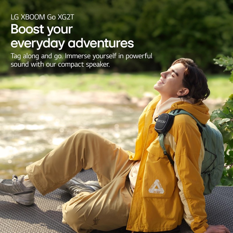 LG XBOOM Go XG2T Portable Bluetooth Speaker, Black