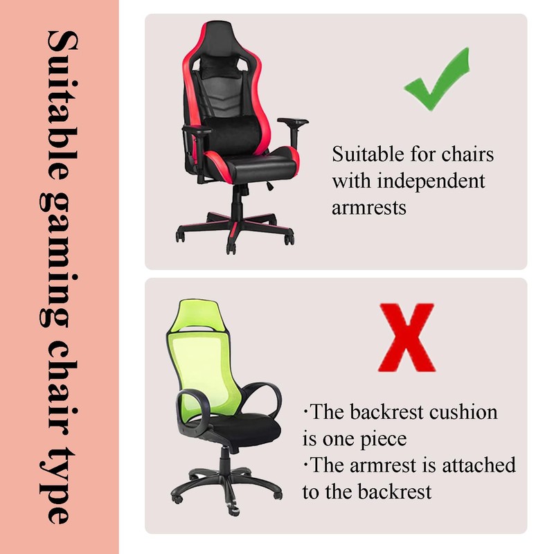 Biunnru Stretchable Gaming Chair Cover Set - Universal Fit for