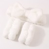 Pastel Microfiber Fluffy Wristband & Headband Set for Face Washing, Prevents Water Dripping 3-Piece Purple Set 3ea