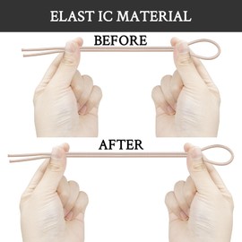 Elastic Shoelaces for Keen Newport Water Sandal No Tie Shoe Laces Replacement Stretchy Bungee Strings(Color:Beige,Size:47Inch)