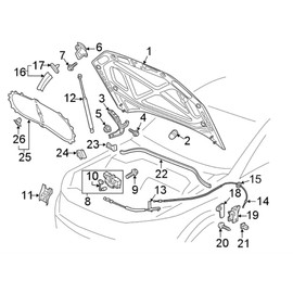 26.95 Inch 2Pcs Front Hood Struts Lift Supports Compatible with Volkswagen Passat 2016-2020 Body B8 561823359A 561823359B Shock Gas Spring Prop Rod Cylinder