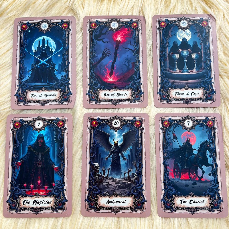 Unique Dark Gothic Tarot Deck, Tarot Cards for Beginners, Dark