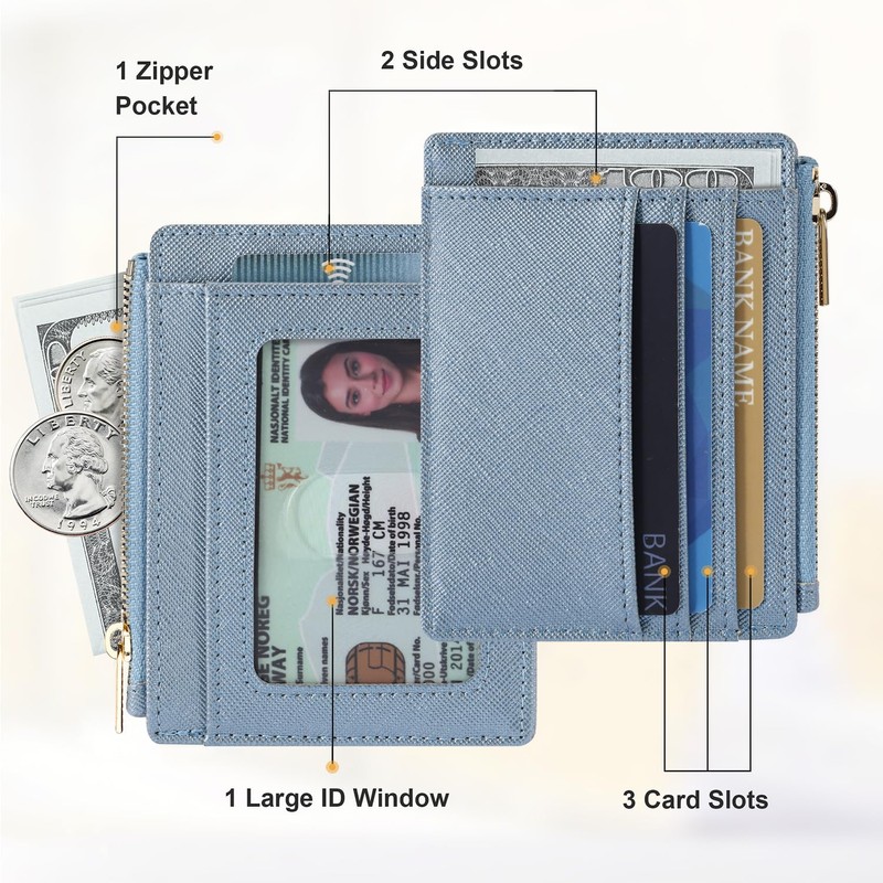 Sodsay Card Case Slim Front Pocket Wallet for Women Credit