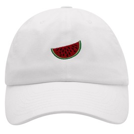 JPAK Watermelon Premium Dad Hat Embroidered Cotton Baseball Cap Farmers Organic White