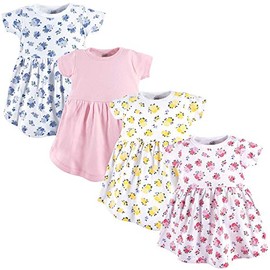 Luvable Friends Baby Girls' Cotton Dress, Floral, 0-3 Months