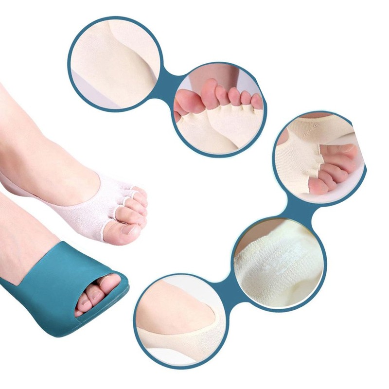 Angzhili Women's Open Toe Foot Cover Socks, Open Toes, Easy