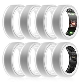 SZJCLTD 8 Pack Ring Covers for Oura & Galaxy Rings, Anti-Scratch Elastic Silicone for Working Out & Gym