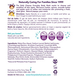 Fairy Tales Daily Cleanse Kids Body Wash, Everyday Body Wash for Kids and Toddler- Soap for Bath or Shower, No Harsh Chemicals or Toxins - 16oz
