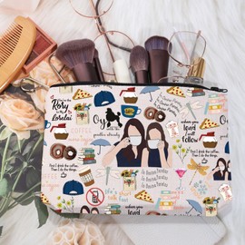 MYSOMY Gilmore Inspired Cosmetic Bag Luker's Dinner Makeup Bag for Girl Daughter Gilmore Fans Gift Travel Makeup Zipper Pouch (Gilmore Bag)