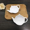 Sizikato 4pcs Pure White Ceramic Tea Bag Holder Tea Bag