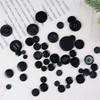 Black Resin Buttons for Crafts, Mixed Sizes Button for Sewing,