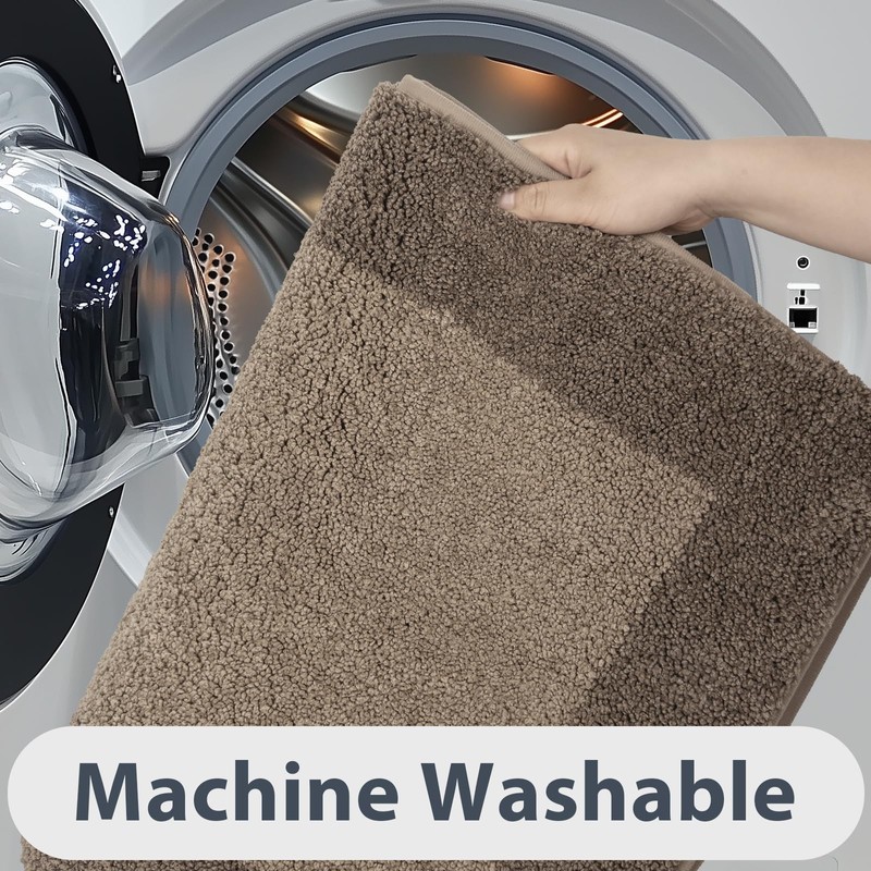 DOMUSTEX Washable Bathroom Rug 50 x 76 cm, Non Slip