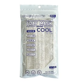 1DAY MASK COOL Regular Size LACE-BEG 7 Sheets 1 Bag Set of 2 Bags Cool Non-woven Fabric Mask Pattern Mask
