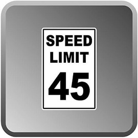 3 Pack Reflective 45 MPH Speed Limit Sticker