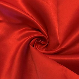 Fabric Collections Inc. Matte Satin (Peau de Soie) Duchess Satin Fabric for Bridesmaid Dresses, 58/60" Wide, Sold by The Yard (5 yard,Red)