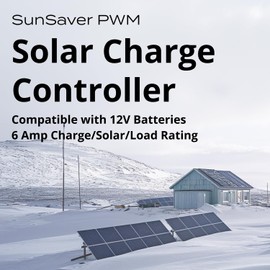 Morningstar SunSaver 6A PWM Solar Charge Controller (SS-6L-12V) - Solar Panel Regulator for 12V Batteries, Four Stage Battery Charging, LVD, HazLoc Rated, Low Noise, 5 Year WTY - Designed in The USA