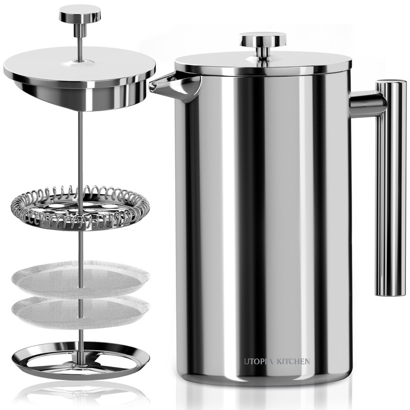 Utopia Kitchen 304 Grade Stainless Steel French Press Coffee Maker