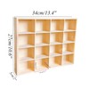 LONG TAO 1 Pcs 13.4''x10.6''x2'' Wooden Storage Divider Box Showcase