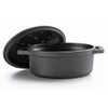 Lacor Cast Aluminium Oval Casserole, Black, One Size, 12 x