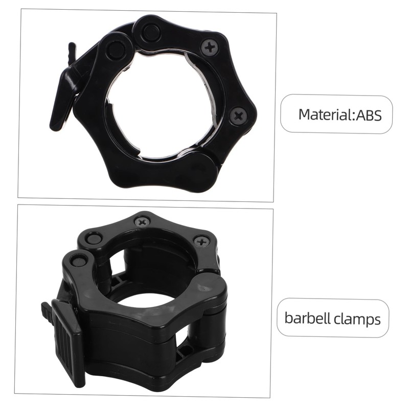 Sosoport 2pcs Slip Barbell Clamps Sturdy Weightlifting Clips for Secure