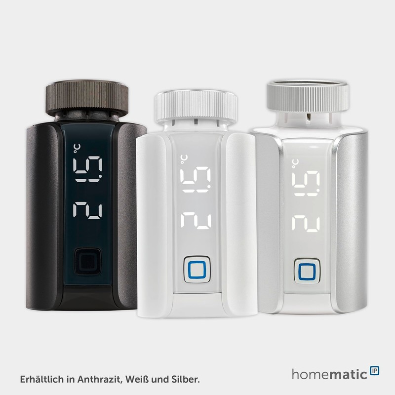 Homematic IP Smart Home Radiator Thermostat, Evo, Digital Heater Thermostat,