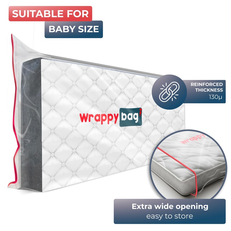 WRAPPYBAG – Protective Plastic Mattress Case — Baby Size —