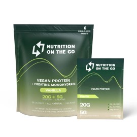 Nutrition On The Go Plant Based Protein Powder 6 Pack Vegan Protein Creatine On The Go