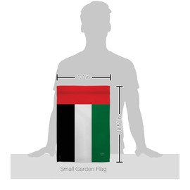 Breeze Decor G158247-BO United Arab Emirates World Nationality Decorative Vertical Garden Flag, 13"x 18.5", Multi-Color