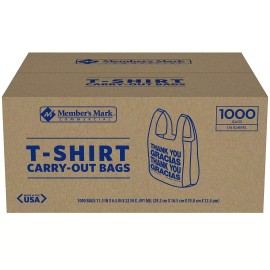 Ironclad T-Shirt Carryout Bags- Thank You/Gracias - 1000 ct.