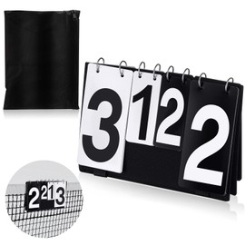 Sonwyoung 2 Pack Over Net Tennis Score Keeper Flip Scoreboards Portable for Volleyball Basketball Tennis Outdoor (Large Numbers 0-7,Small Numbers 0-5)