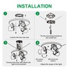 Arcfox 27W 3000K 3 Light LED Flush Mount Ceiling Spotlight