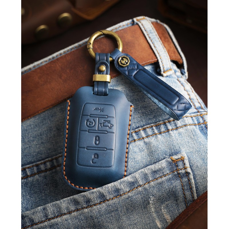 ontto Cowhide Car key cover fit for Dodge RAM 1500