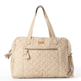 Staya Quilted Duffle Bag - Perfect Travel Companion, Quilted Weekender Bag for Women, (Floral Canvas)