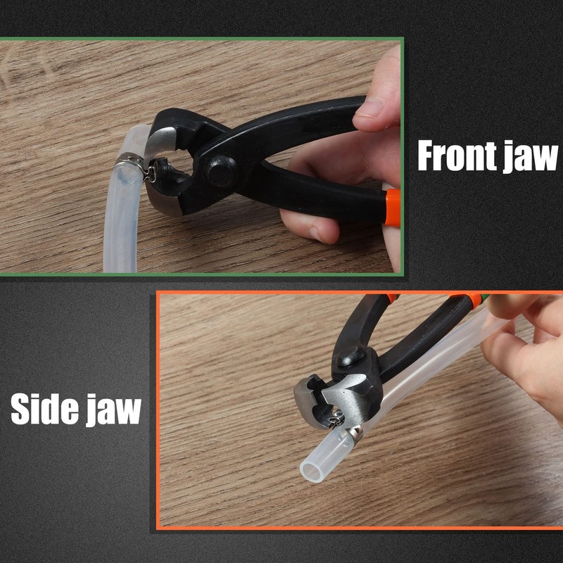 SPEEDWOX 9-Inch Ear Clamp Pliers with Front & Side Crimp