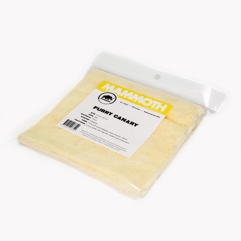 Mammoth Microfibre MM-FCT Furry Canary Extra Soft Microfiber Towel, Yellow