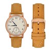 WOCCI 20mm Vintage Leather Watch Band with Rose Gold Buckle,