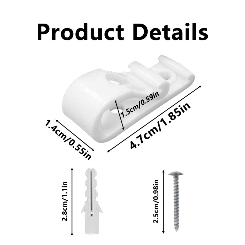 Roller Blind Safety Clip, 2 Sets Plastic Roman Blind Clips