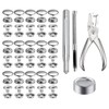 BetterJonny 200pcs Stainless Steel Snap Fastener Kit 15mm Heavy Duty