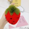 AVANCE Women's Fur Charm, Strawberry, Fruit, Avocado, Key Ring, Cute,