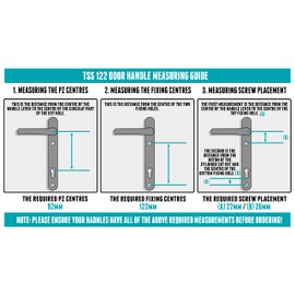  UPVC Door Handles Set - Polished Brass - Lever/Lever - 92mm PZ (Centres) - 122mm Screw to Screw - Backplate 212mm X 34mm - UPVC Door Handle - Polished Brass Replacement Handles - PVC Door Handle
