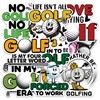Golf Sticker 8 Pcs (Large Size) Vinyl Stickers Laptop Waterproof