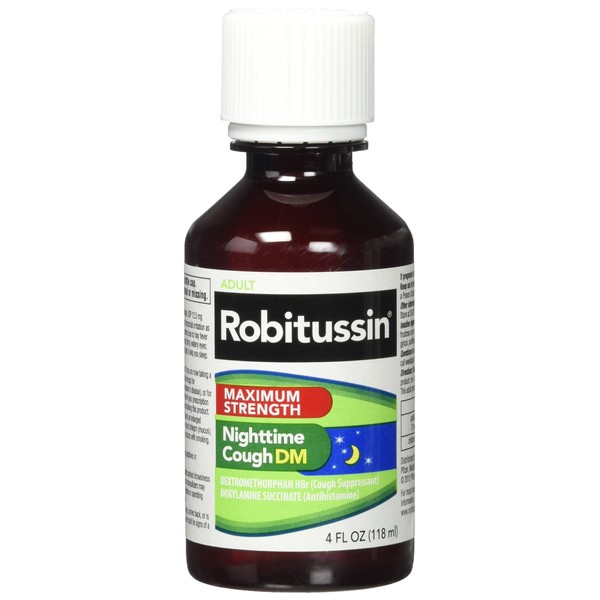 Robitussin DM Max Nighttime Cough Medication, 4 oz