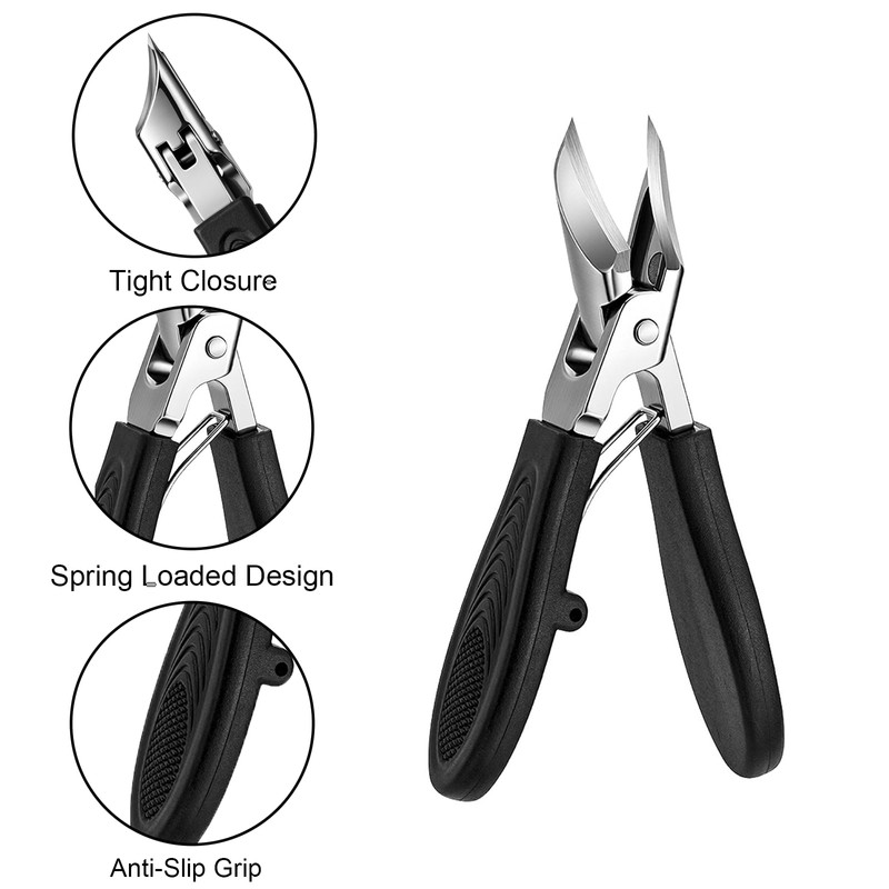 3Pcs Ingrown Toenail Clippers,Sharp Slanted Nail Clippers for Thick Nail,