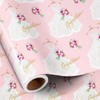 RUSPEPA Wedding Wrapping Paper Roll, Mini Roll, Pink Gift Wrap